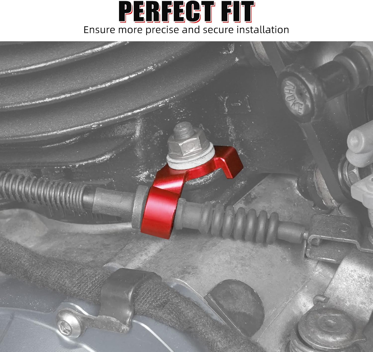 NICECNC Clutch Line Clip 6061-T6 Aluminum Compatible with Yamaha Blaster 200 YFS200 1988-2006, Replacement for 10V-1131E-00 Red