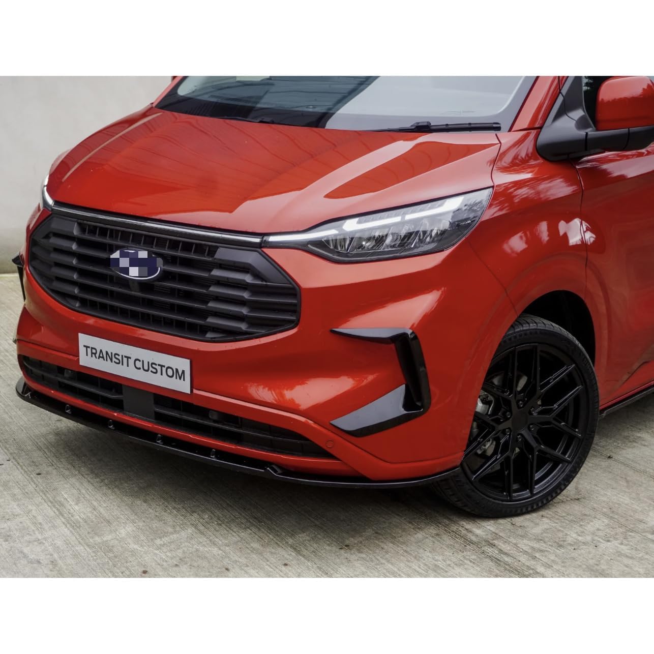 Alettoni aerodinamici anteriori in nero lucido per Ford Transit Tourneo/Custom Custom MK2 Trend e Limited 2024 2025 in poi, accessori per spoiler e deflettori per Ford Transit