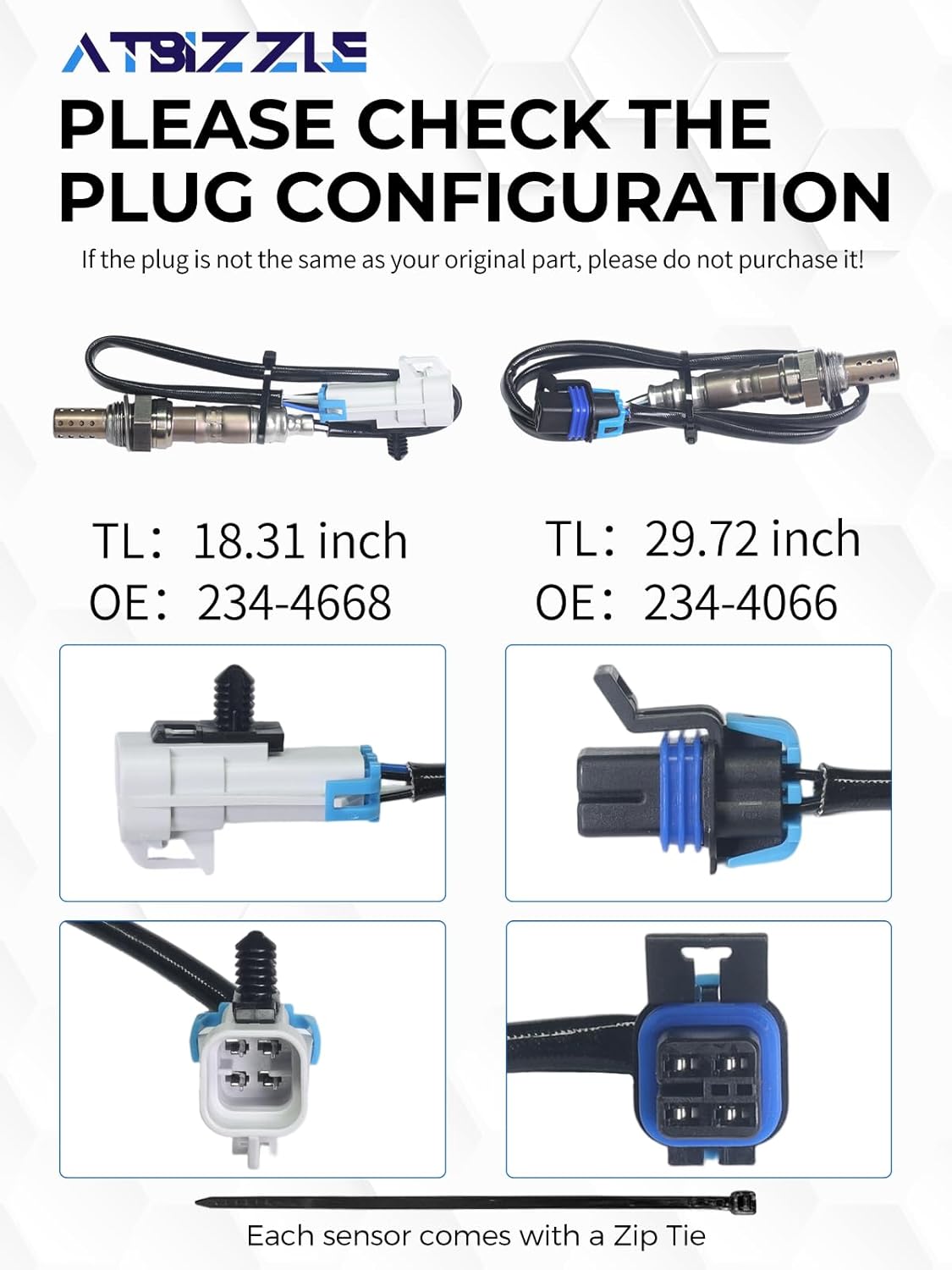 O2 Oxygen Sensor 234-4668 234-4066 Upstream and Downstream Fit for Chevy Cobalt 2005-2010, HHR 2006-2011, Saturn Ion 2005-2006, Vue 2006-2007, Pontiac G5 2007-2010, 2.2L 2.4L, 2PCS