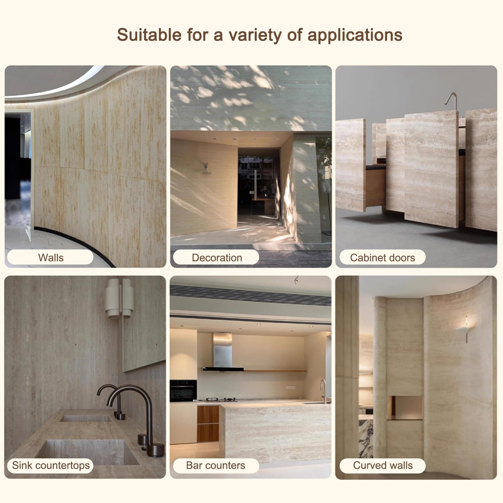 Paneles de Pared Decorativos de imitación de Piedra de Poliuretano, ladrillo Decorativo, baldosas de travertino Flexibles e Impermeables, Revestimiento de Pared para decoración de Interiores