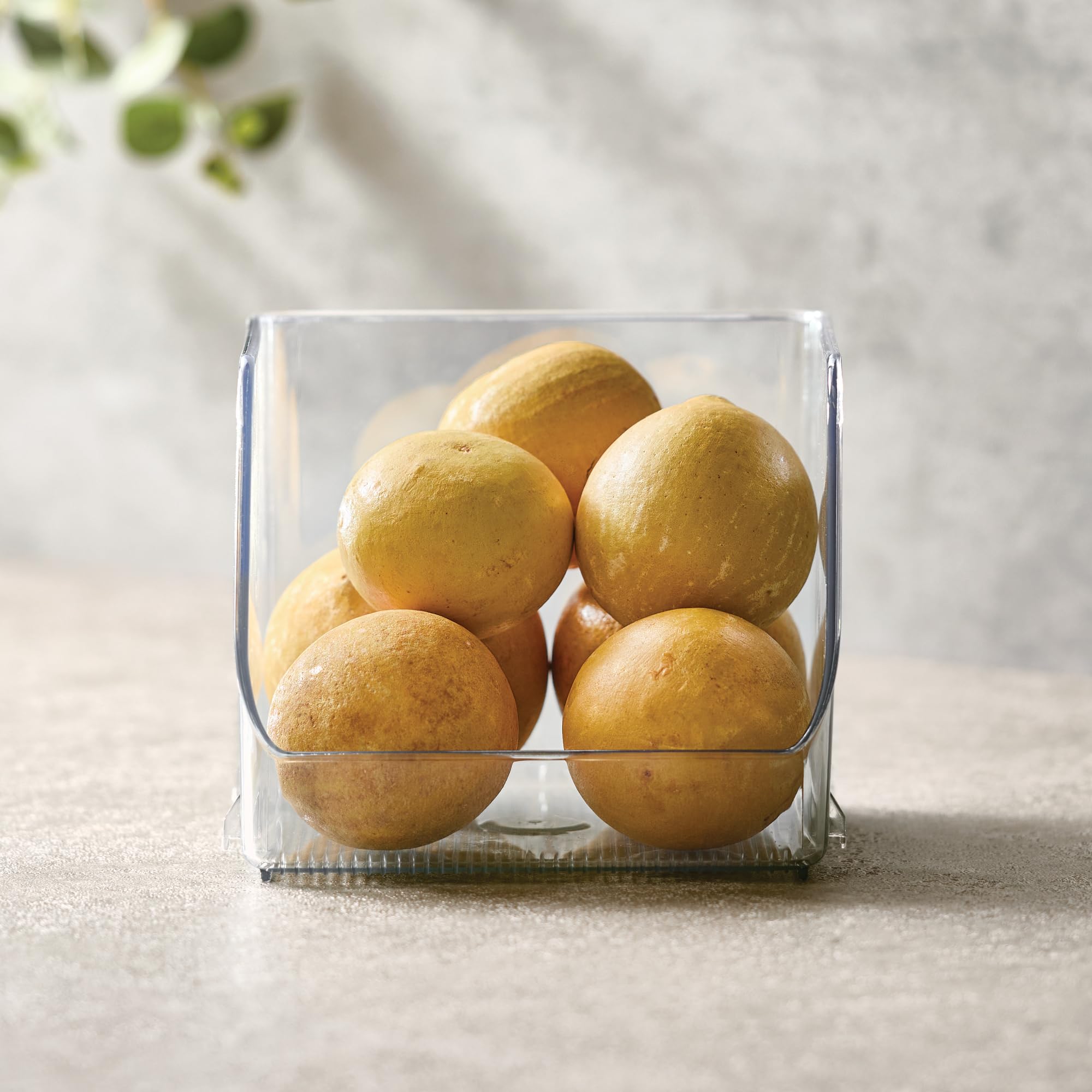 iDesign Set di 6 contenitori impilabili con apertura frontale, trasparenti | Organizzazione di cucina e dispensa