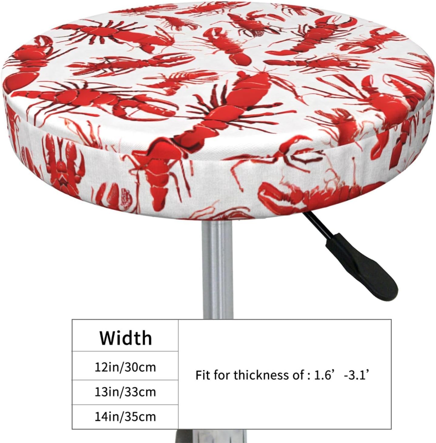 Round Bar Stool Seat Cover for Home Kitchen Dining Chair - 12 inch