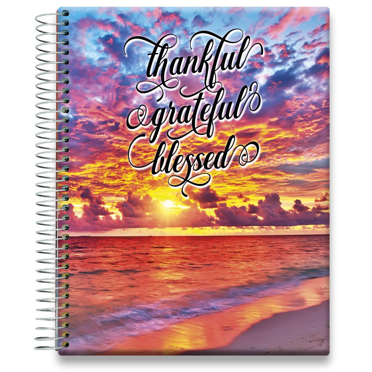 Planner 2026-2027 - Calendario aprile 2026-2027 - 2027 - 20,5 x 27,9 cm, copertina rigida, planner mensile settimanale giornaliero - A6J7 - tramonto caldo wQuote