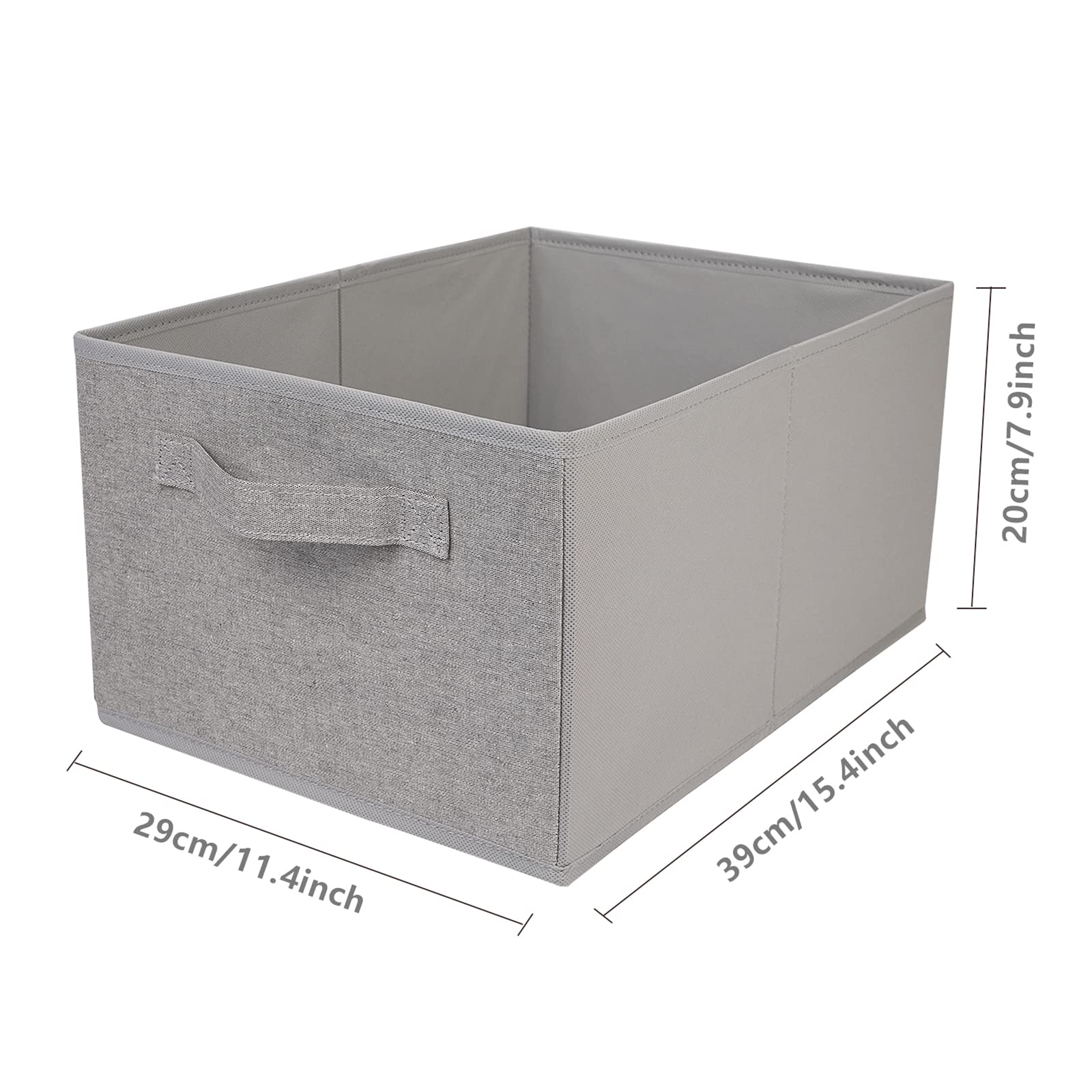 BOMKEE 4 Piece Clothes Collapsible Sorage Bins, Wardrobe Storage Organiser Drawers Fabric Storage Boxes with Handles for Toys Clothes - Image 2