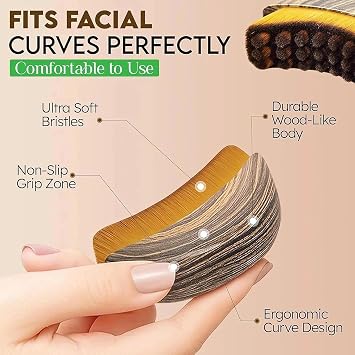 Lymphatic Contour Face Brush, Contour Face Brush for Lymphatic Drainage, Ergonomically Designed to Fit The Skin Precisely and Relieve Fatigue, Chin & Jawline Sculpting (2Pcs)