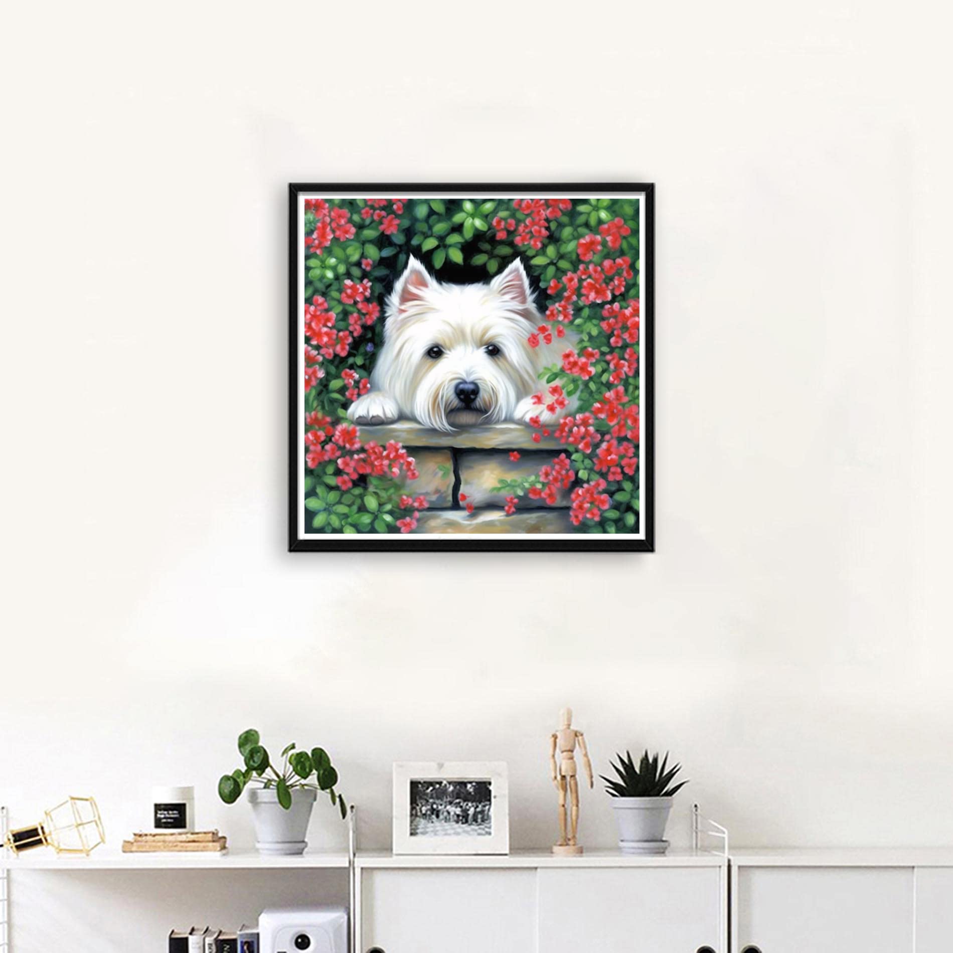 Kit Diamond Painting 30x40cm - Piccola Casa Sotto Montagna Innevata, Con Diamanti 5D E Attrezzi - Foto 12