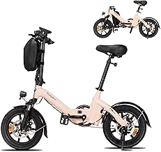 Bodywel T16PRO Mini E Bike 14 Inch Foldable Electric Bicycle 250 W 36 V/7.8 Ah Battery with App Radio for Men Women Range Max 45 km