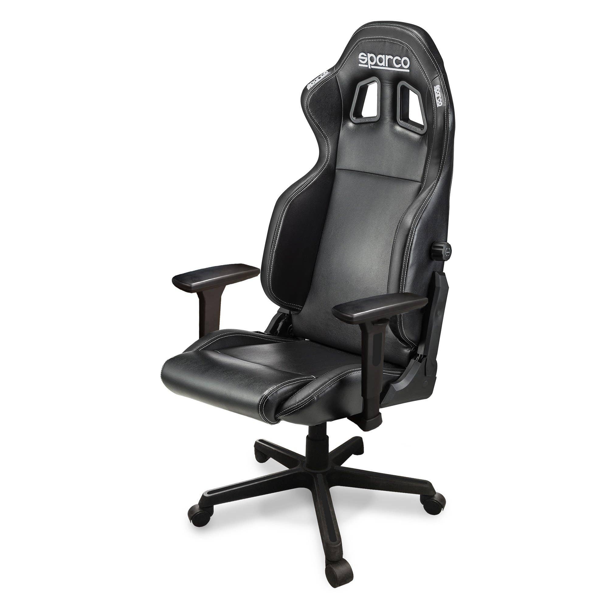 Sparco ICON SKY NR/NR - Sedia gaming, Sedia ufficio, Ergonomica, Regolabile, Pistone certificato, braccioli 2D, Nero Nero
