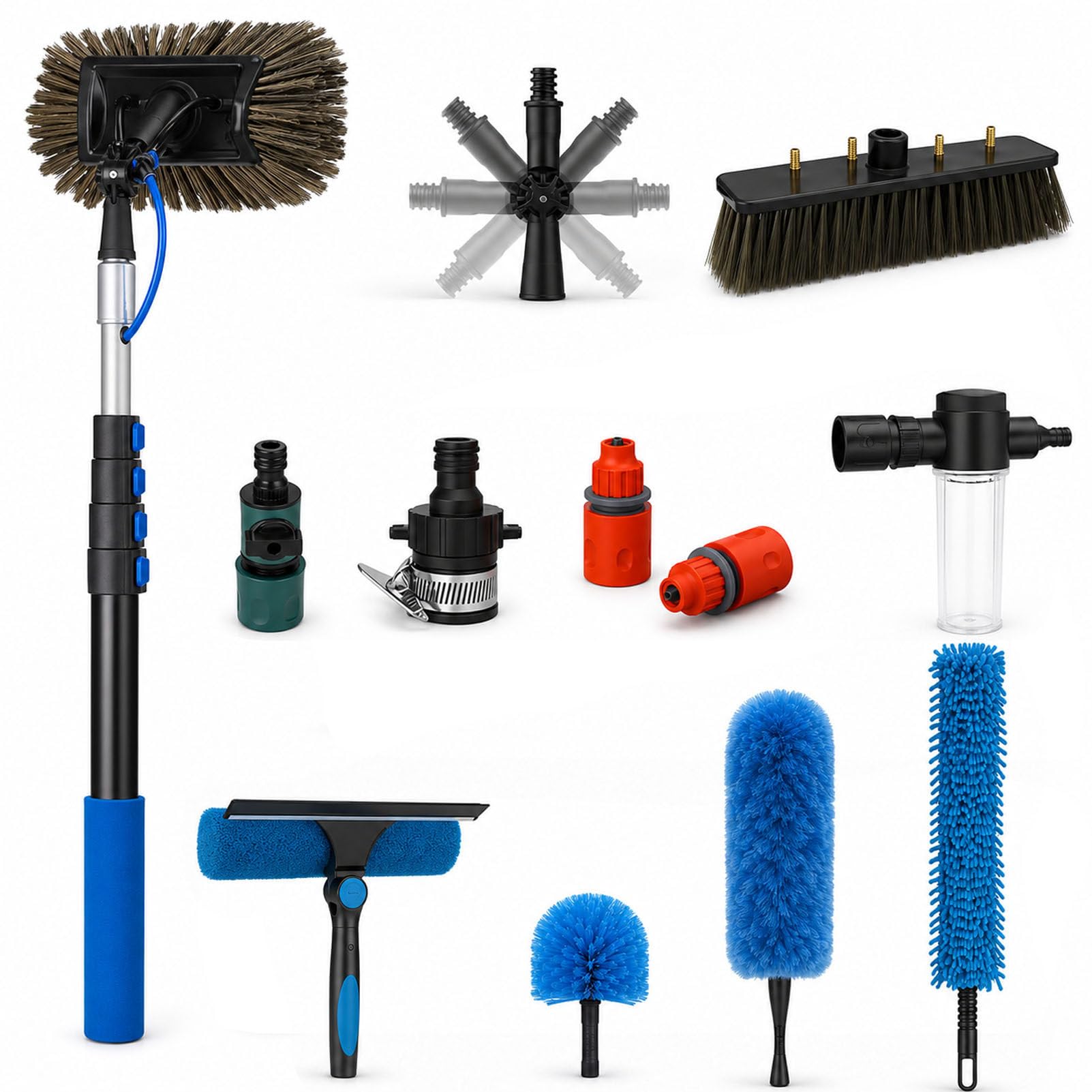 PioMue Professional Window Cleaner Squeegee Kit 3.6m/12FT