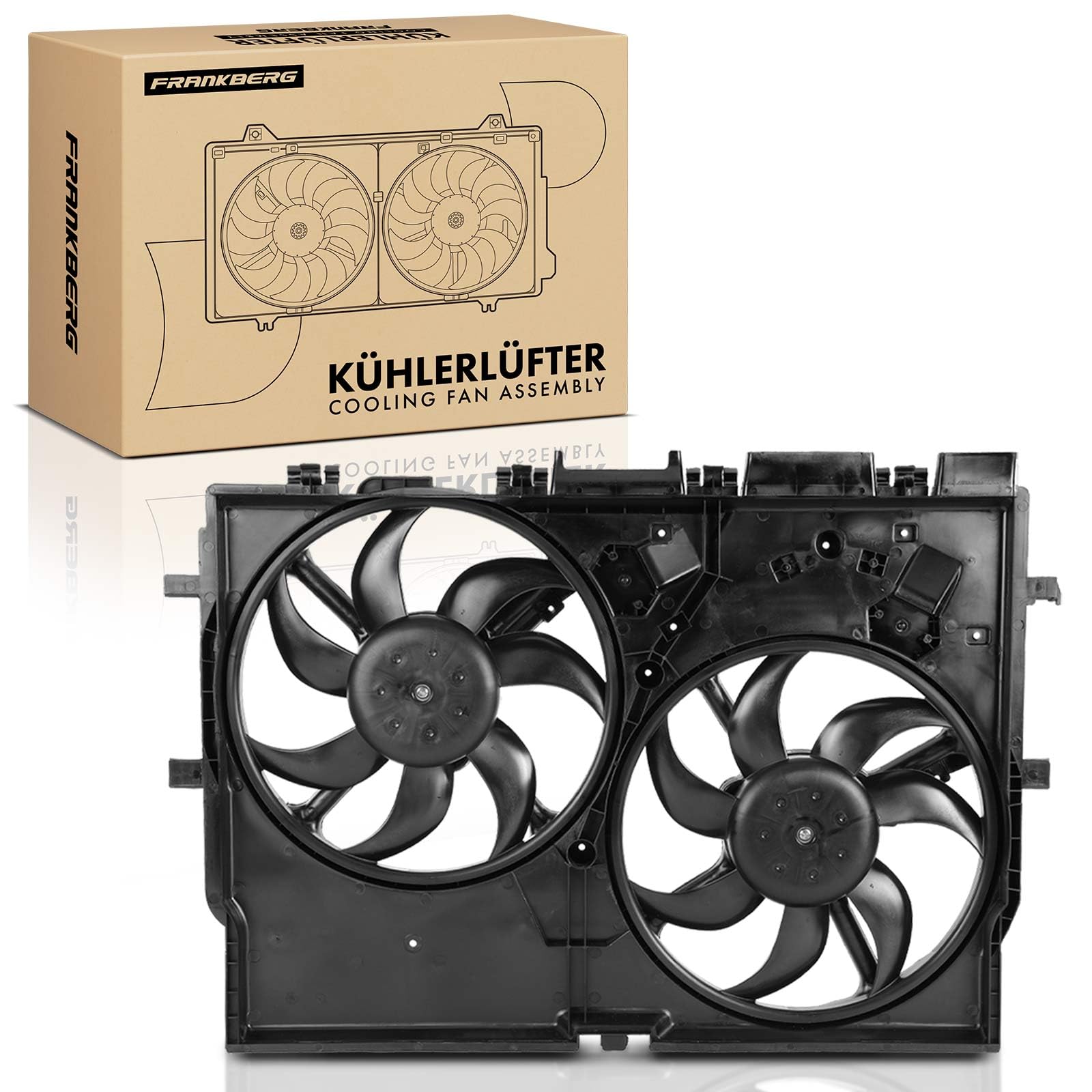 Frankberg Lüfter Motorkühlung Kühlerlüfter 230/210W Kompatibel mit Ducato Kasten 250 2.2L 2.3L 2006-Heute Ducato Bus 250 290 2.3L 2019-Heute Replace# 1347697080