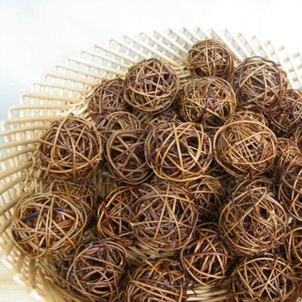 Lot de 10 boules de vigne séchées en osier pour table de mariage Lot de 10 boules de vigne séchées en osier pour table de mariage