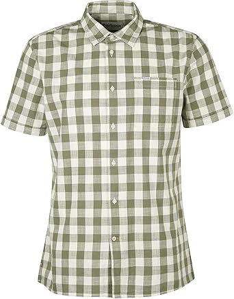 Barbour Mens Hilson Summer Fit Check Shirt XXL Olive, 2X Tall
