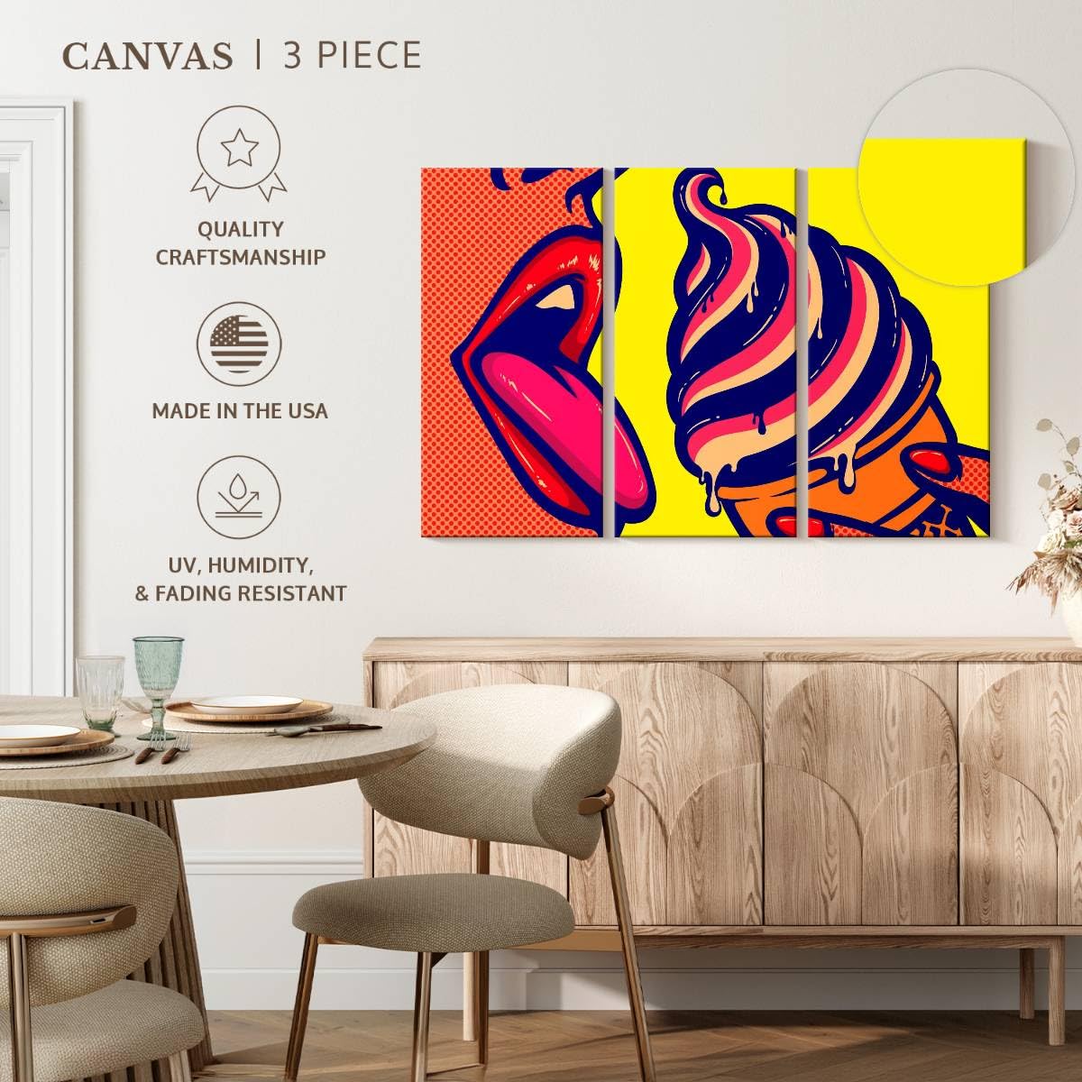 Amazon.com: ElephantStock - Comic Ice Cream Wall Art - Horizontal