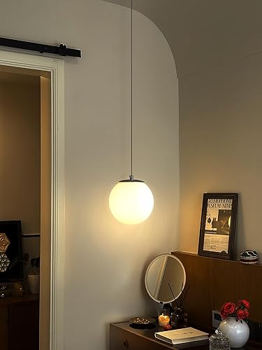 Miniatura 18 de Lámpara Colgante de Globo de Vidrio de 6 Luces Moderna Candelabro de Globo de Vidrio Gris Humo Grandes Candelabros para Techos Altos Entrada Luz