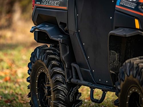 Miniatura 5 de SuperATV Guardabarros guardabarros para Polaris Ranger XP 1000 2018+ (ver ajuste)  Durabilidad extrema  Protege contra rocas, suciedad, arena y