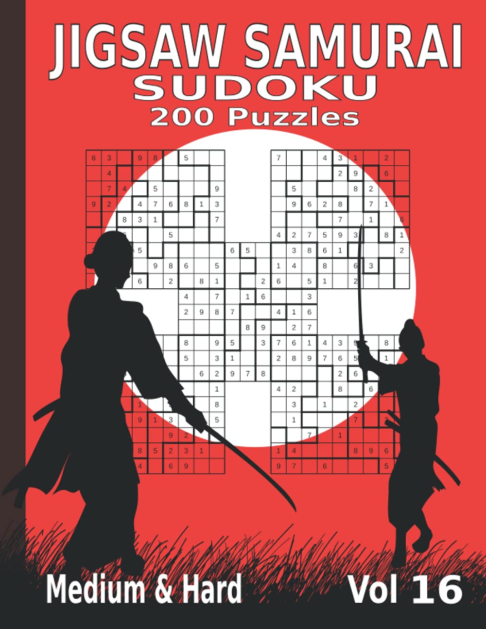 Jigsaw Samurai Sudoku 200 Puzzles (1000 Sudoku Puzzles) Medium