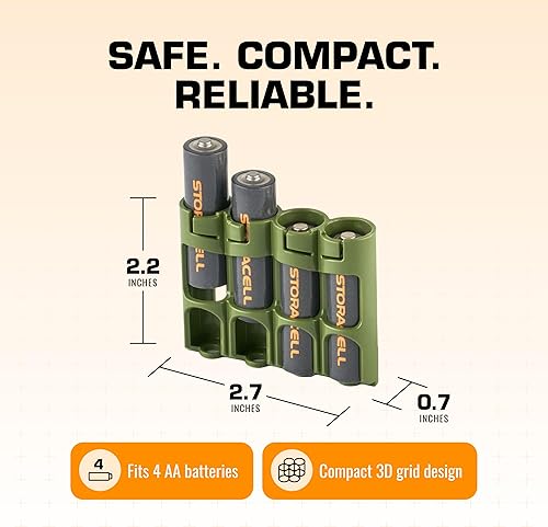 Miniatura 7 de Soporte para 12 baterías Storacell, AA Powerpax, color amarillo.