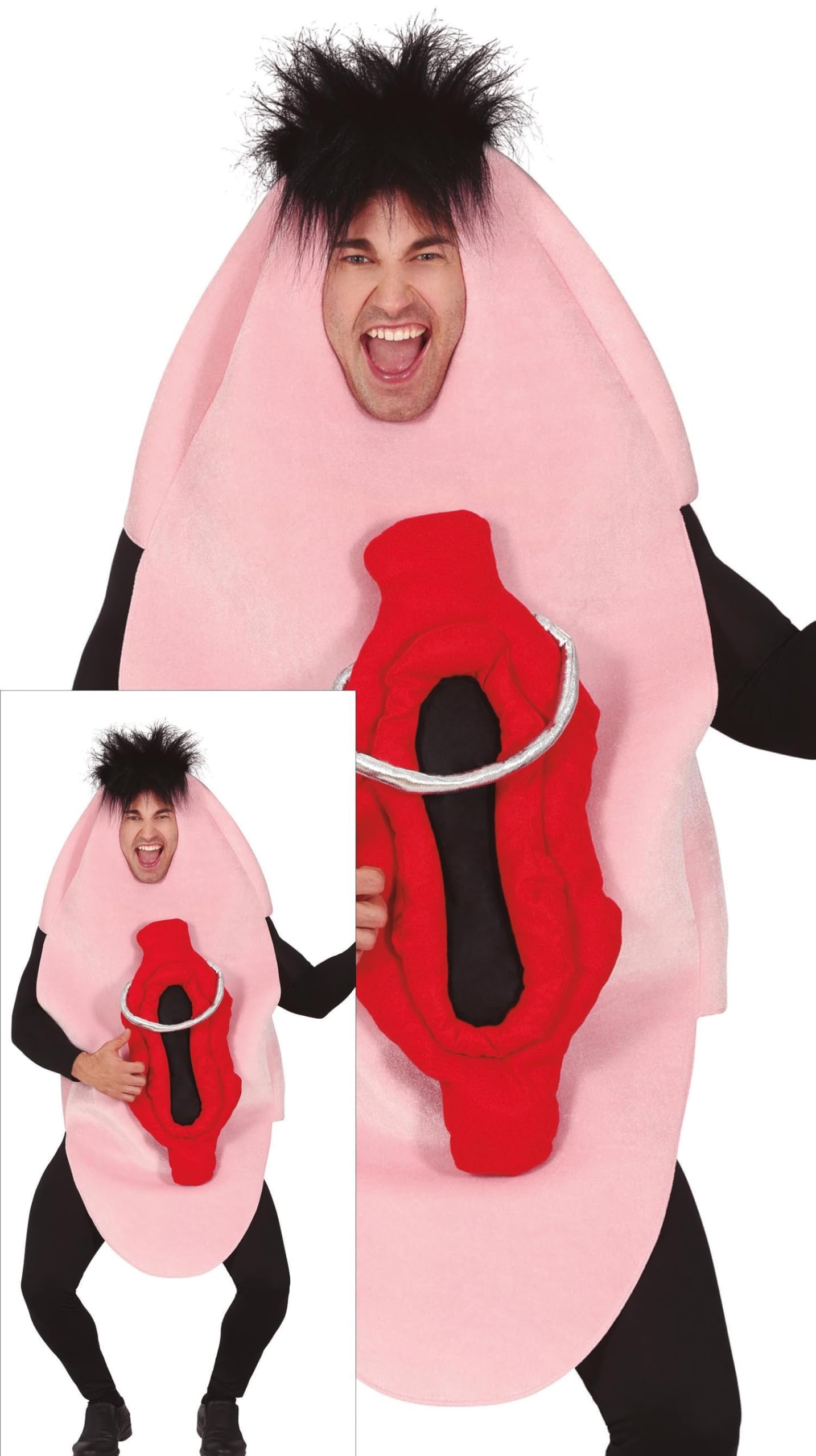 FIESTAS GUIRCA | Pussy-Kostüm für Erwachsene (52-54/L) - Outfit für Junggesellenabschiede und Kostümpartys - Ideal für Männer - Für Spaß und gute Laune bei Junggesellenfeiern, Karneval und Halloween