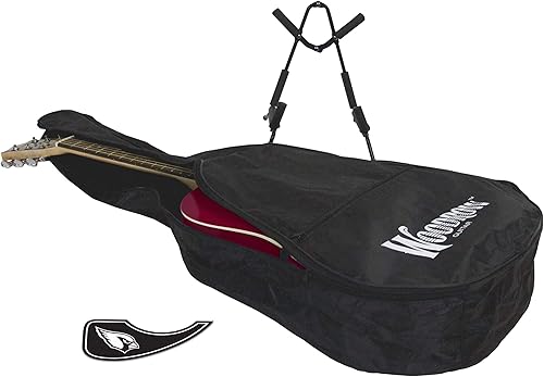 Miniatura 2 de Guitarra acústica de la NFL, juego de guitarra acústica de madera, incluye golpeador, soporte de guitarra y bolsa de guitarra, ideal para adultos,