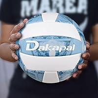Vista 8 de Dakapal Balón de voleibol competitivo para interiores y exteriores, tamaño oficial 5, voleibol suave profesional (sin bomba)