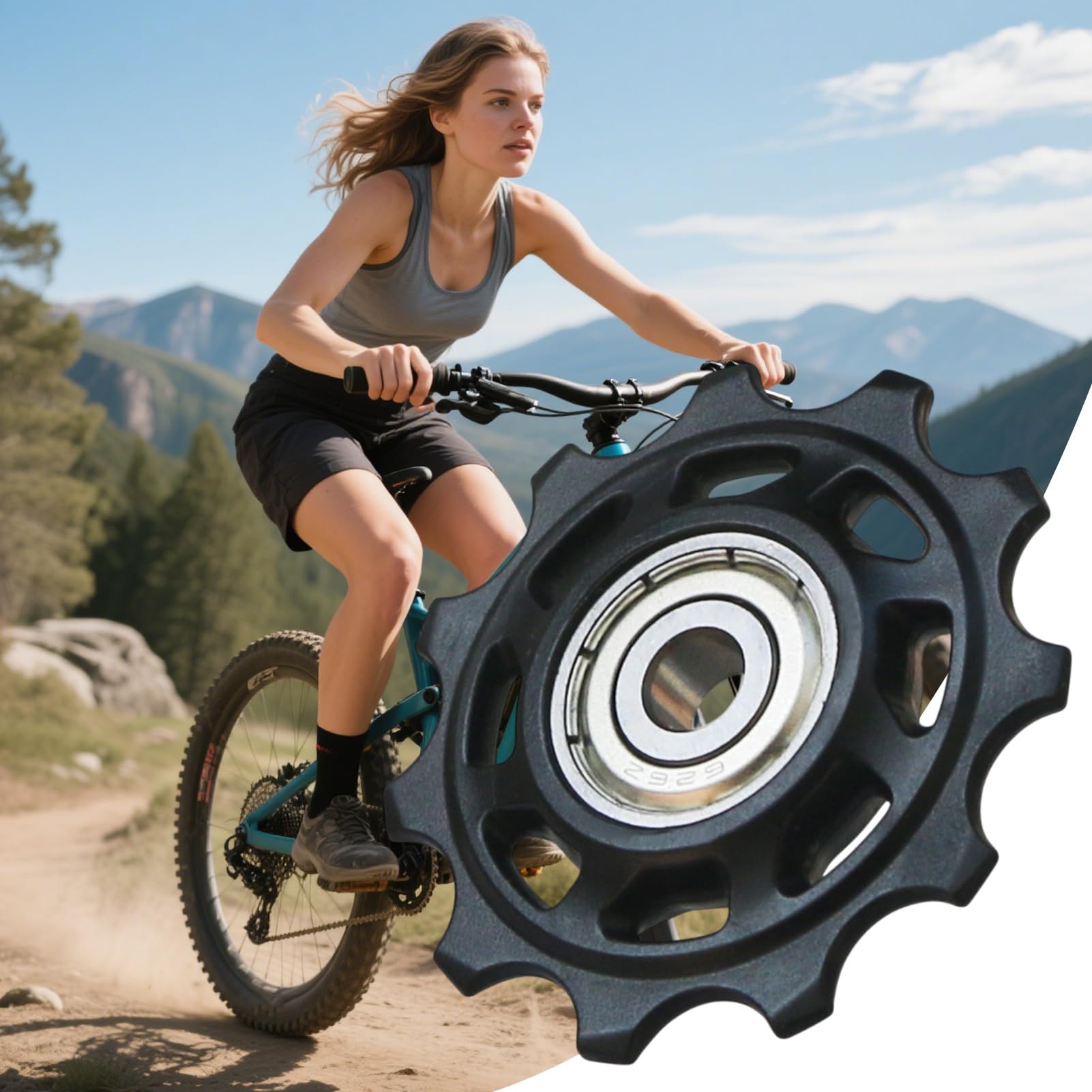 Rennrad Schaltwerkrolle, Führungsrolle Hinterrad Schaltrolle, Fahrradzubehör Schnellspannende Führungsrolle für Anfänger Reparatur Straßen Touring