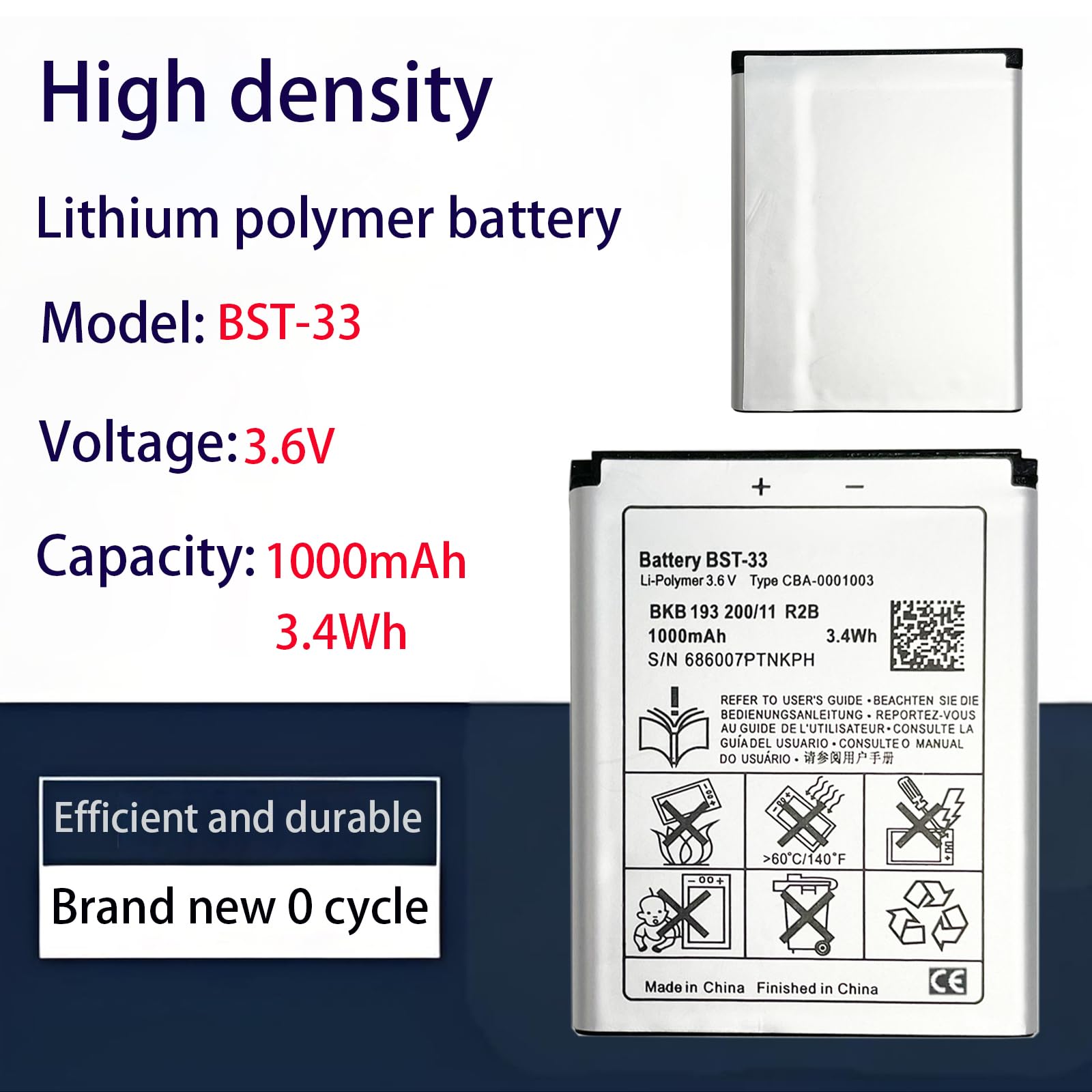 EB-BG960ABE Batterie de rechange compatible avec Samsung Galaxy S9 SM