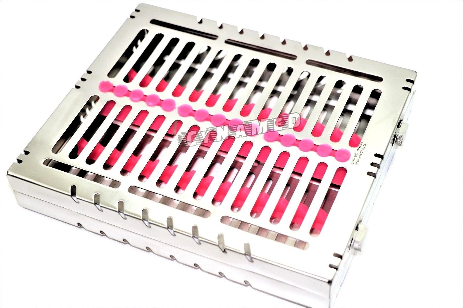 1 German Dental Autoclave Sterilization Cassette Tray for 15 Instrument 8.25X7.25X1.25