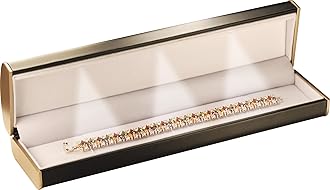 LED Black Bracelet Box for Birthday, Valentine' Day, Mother's Day, Father's Day, Christmas...Luxury LED Bracelet Necklace Jewelry Gift Box with Light for Women for Girls for Men