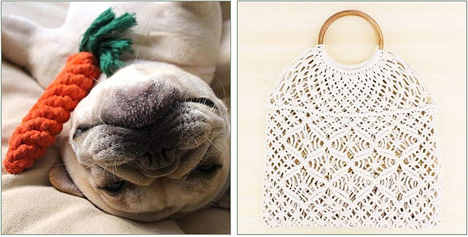 HAPYLY Macrame Cord Natual Macrame Cotton Cord DIY Craft Cord Spool Twine Rustic String Cotton Rope for Wall Hanging Plant Hangers Crafts Knitting Decorative Projects 3mm x100m (5 Color C)