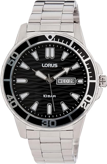 Lorus Mężczyźni Zegarek, Czarny, 42mm