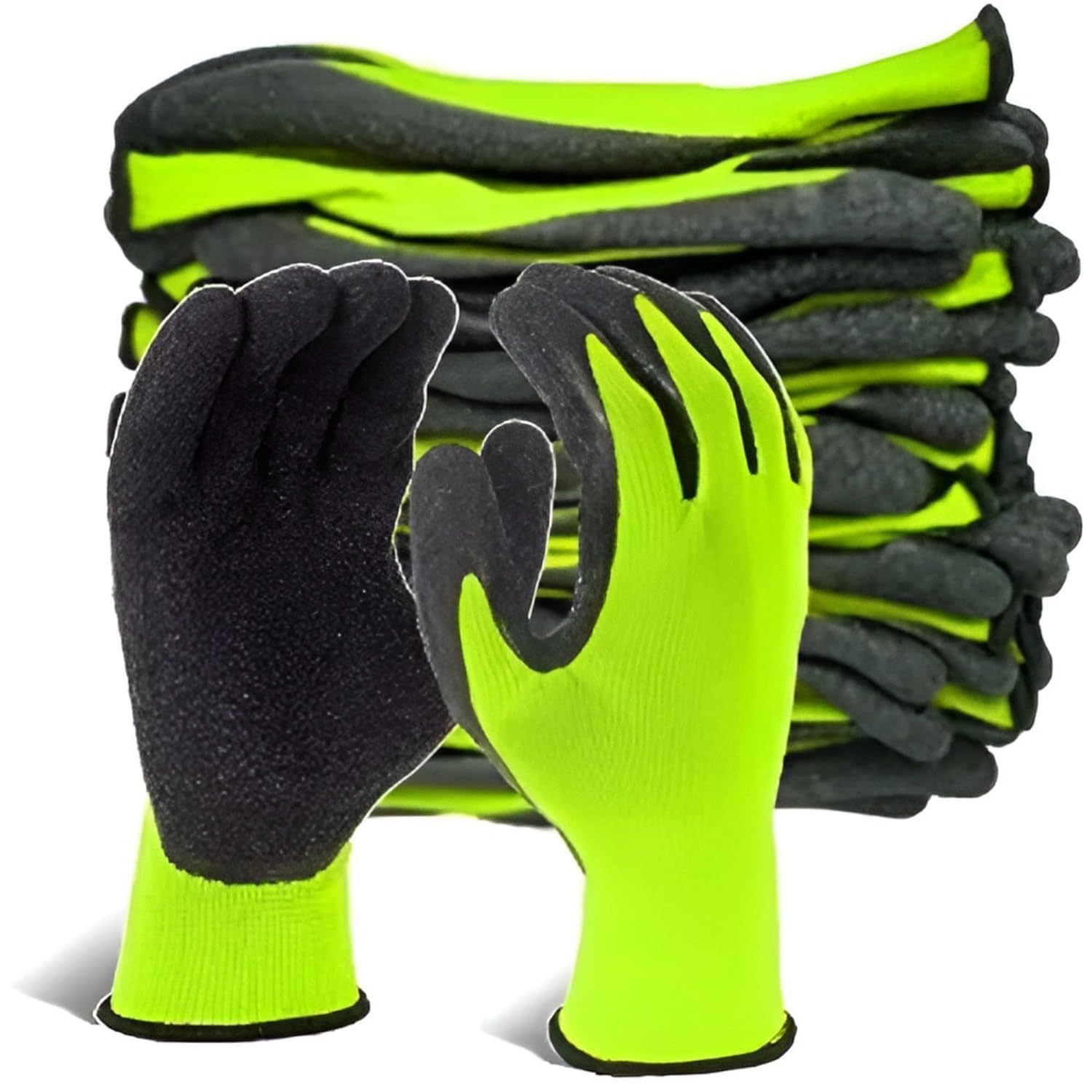 See full amazon price history chart for QTM Crinkle Latex Rubber Hand Coated Safety Work Gloves for Men Women General Multi Use Construction Warehouse Gardening Assembly Landscaping Hand Gloves (PACK OF 5, Green) QTM Crinkle Latex Rubber Hand Coated Safety Work Gloves for Men Women General Multi Use Construction Warehouse Gardening Assembly Landscaping Hand Gloves (PACK OF 5, Green) (B0CG3FZ1MD) Amazon Price History, Amazon Price Tracker