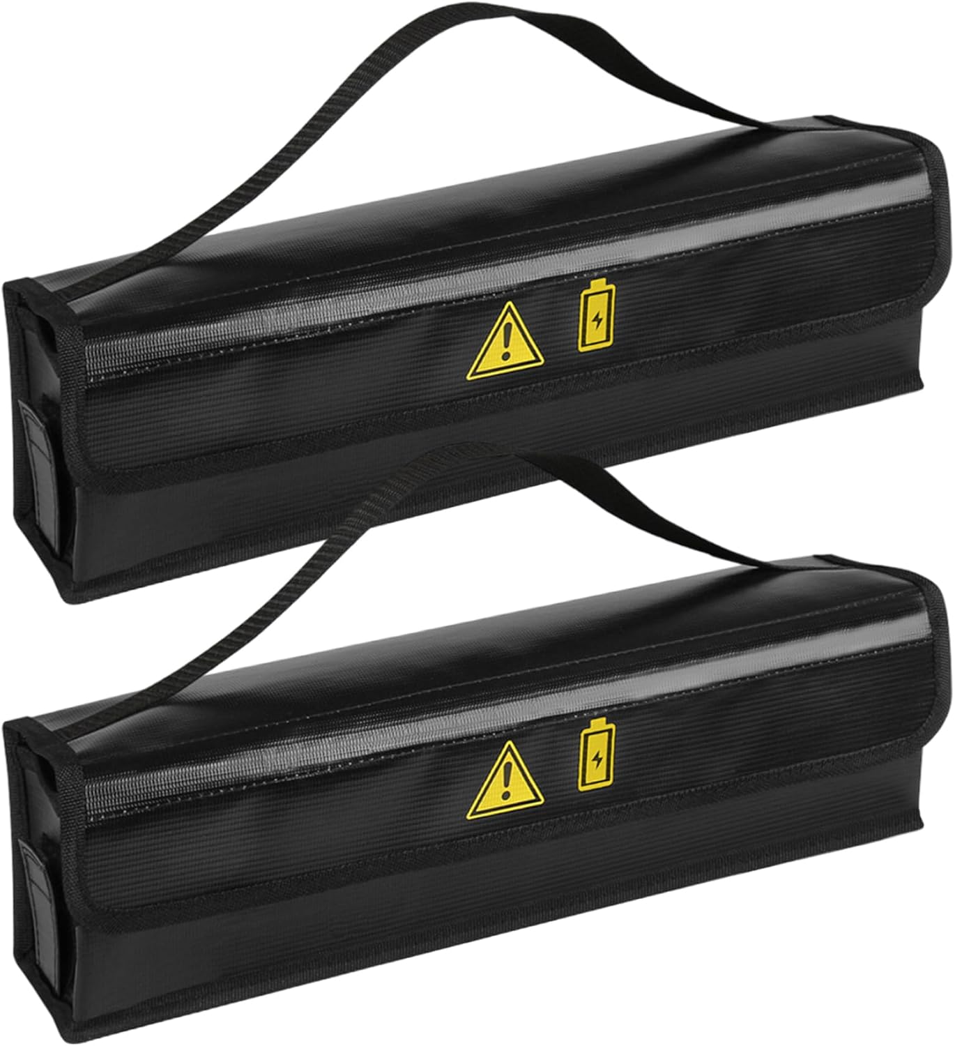 Ebike Battery Bag 2Pcs 16x5.5x5in Large-Capacity Explosion-Proof Lipo Battery Bag with Handle Fireproof & Waterproof for Charging and Storage