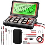Multimeter,20000 Counts Digital Rechargeable Automotive Engine Analyzer with 300-19999RPM Tach,Dwell Angle,Duty Cycle,AC/DC Current,Voltage,Amp,Ohm,Flip LCD,Data Hold Tester for Car Diagnostics