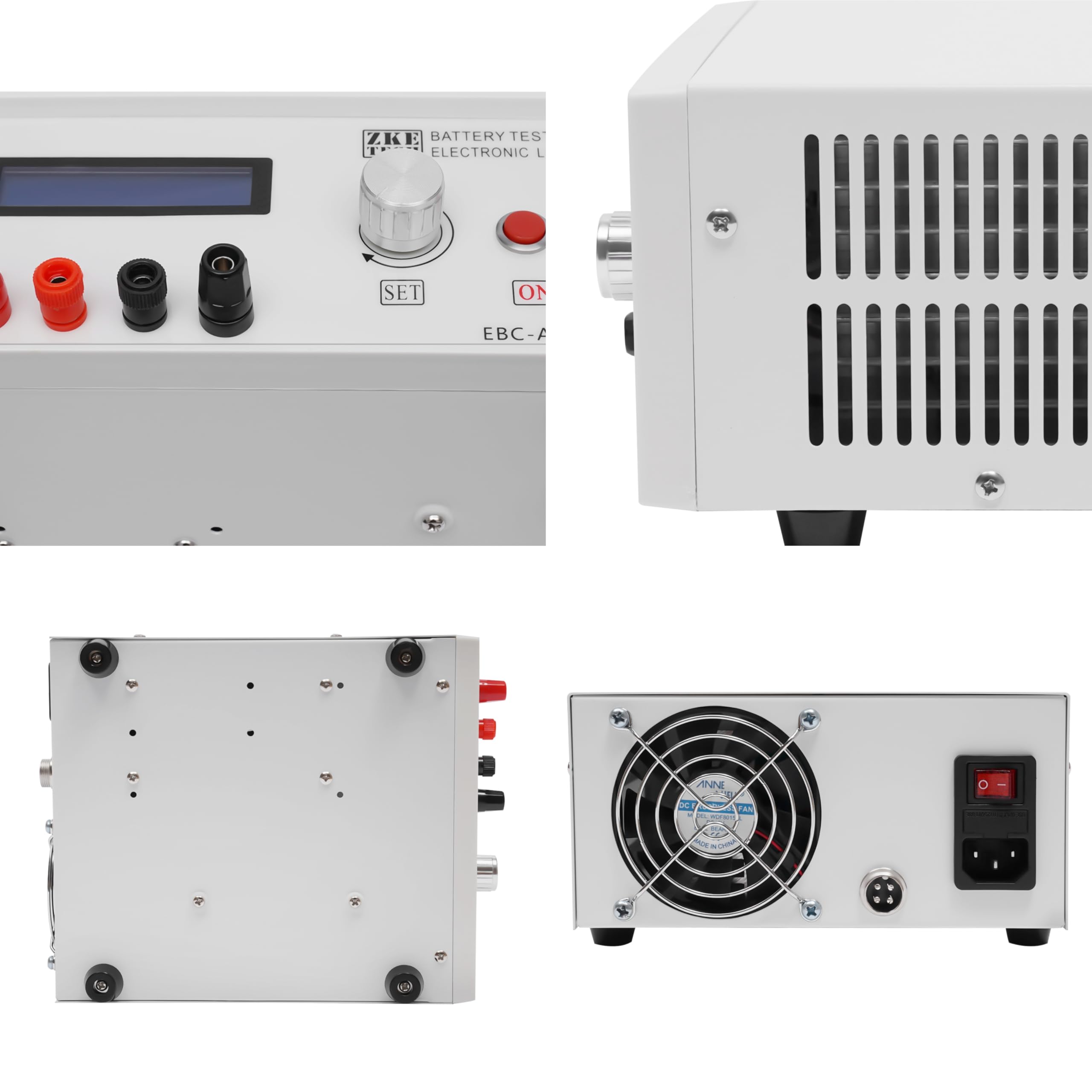Comprobador de capacidad de batería electrónica de hierro con LCD, comprobador de capacidad de batería de carga electrónica con modo de carga automática de carga y descarga, comprobador de batería de