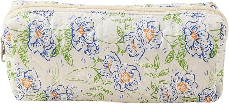 Necessaire de Maquiagem Acolchoada SoGhhd com Estampa Floral Green Leaf