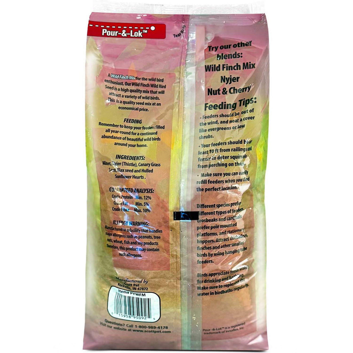 Scott Pet - Semillas para pájaros silvestres, mezcla de pinzón salvaje, 10 libras