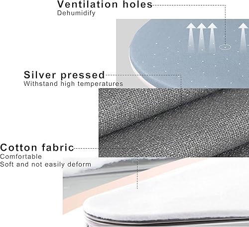 Miniatura 5 de Armario de tabla de planchar montado en la pared, armario plegable integrado con almacenamiento, puerta de espejo, color blanco