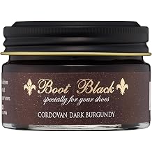 Boot Black Shell Cordovan Leather Cream - Jojoba Oil Based - Made in Japan - 55g Made in Japan