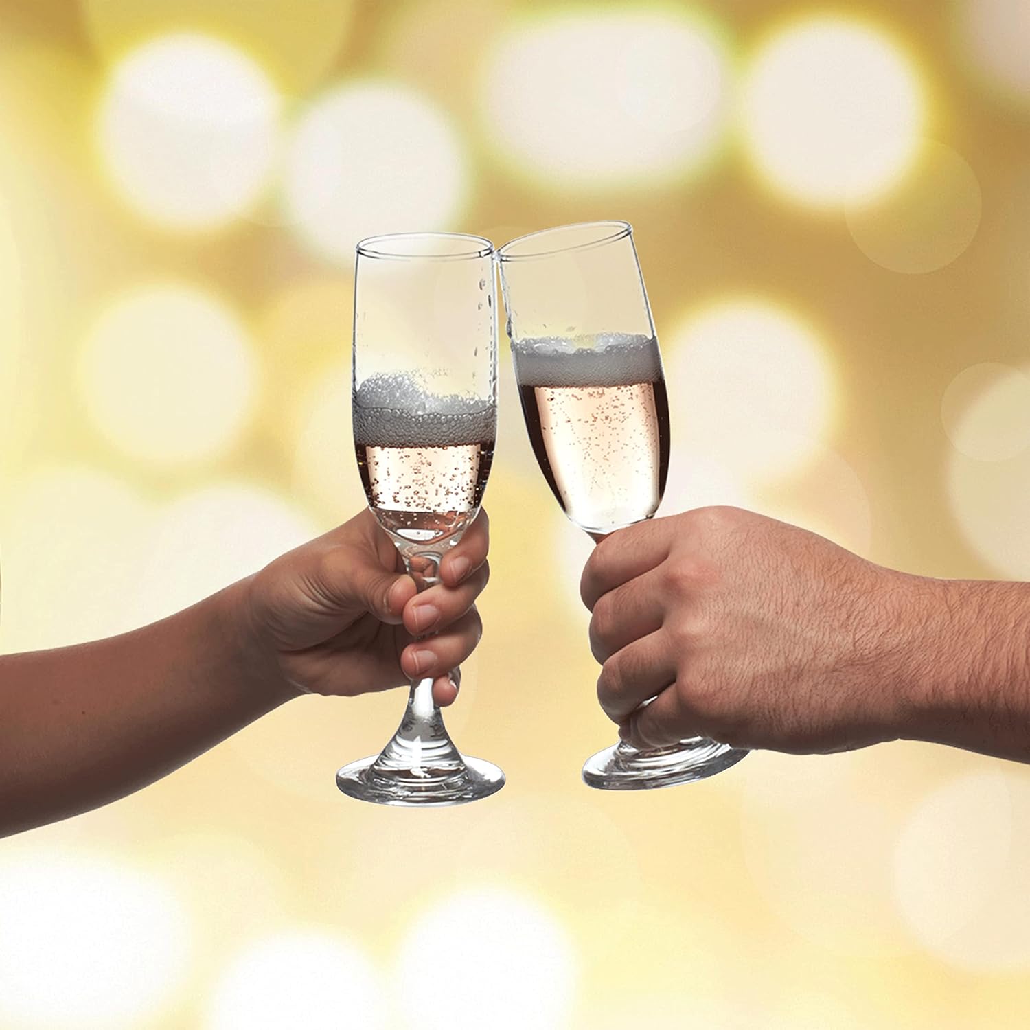 DISCOUNT PROMOS Premiere Champagne Flutes 6.25 oz. Set of 10, Bulk Pack - Elegant Drinkware for Weddings, Events, & Promotional Gifts - Clear - Image 7