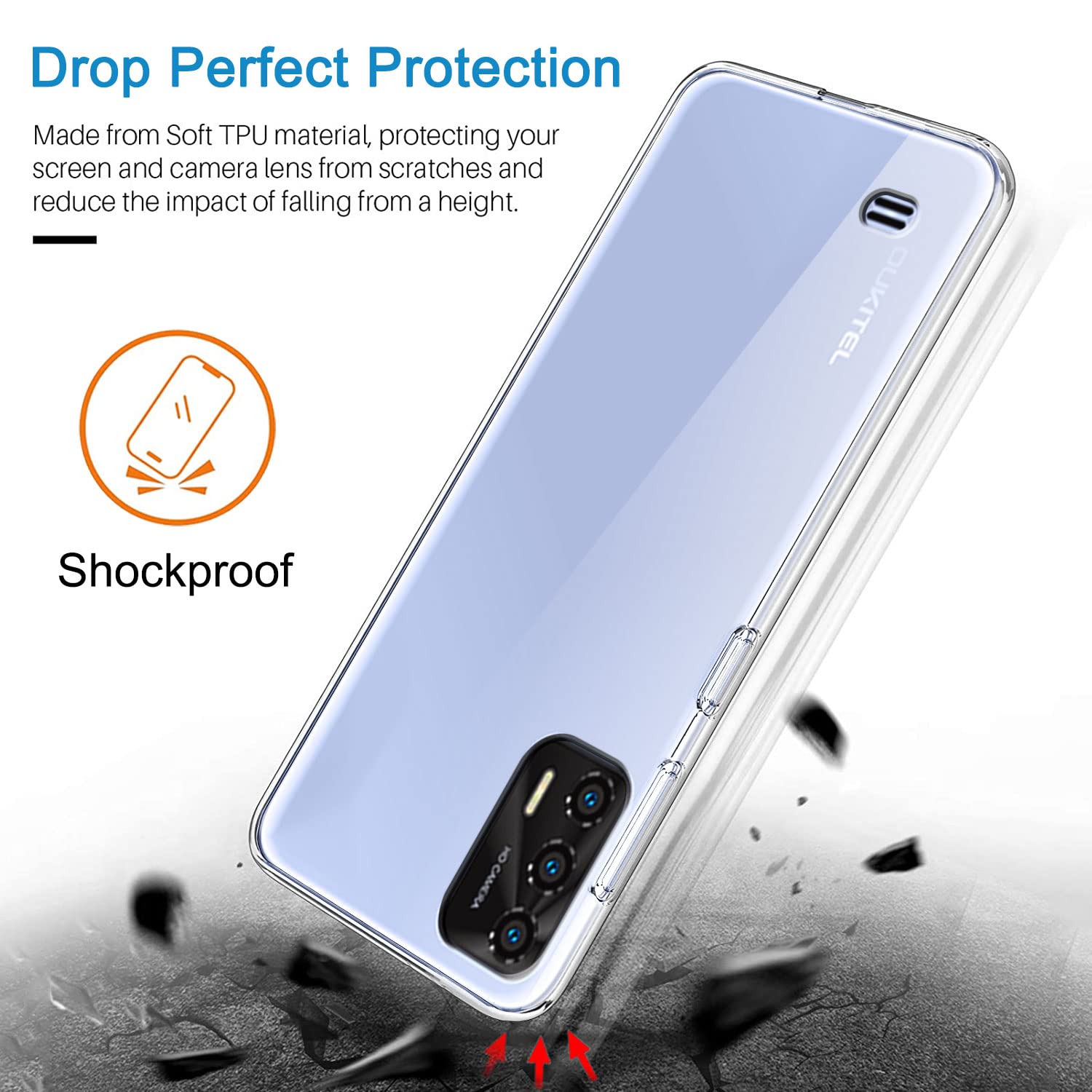 YNMEacc Cover per Samsung Galaxy M53 5G con [3 Pezzi] Pellicola Vetro Temperato, Cover Samsung