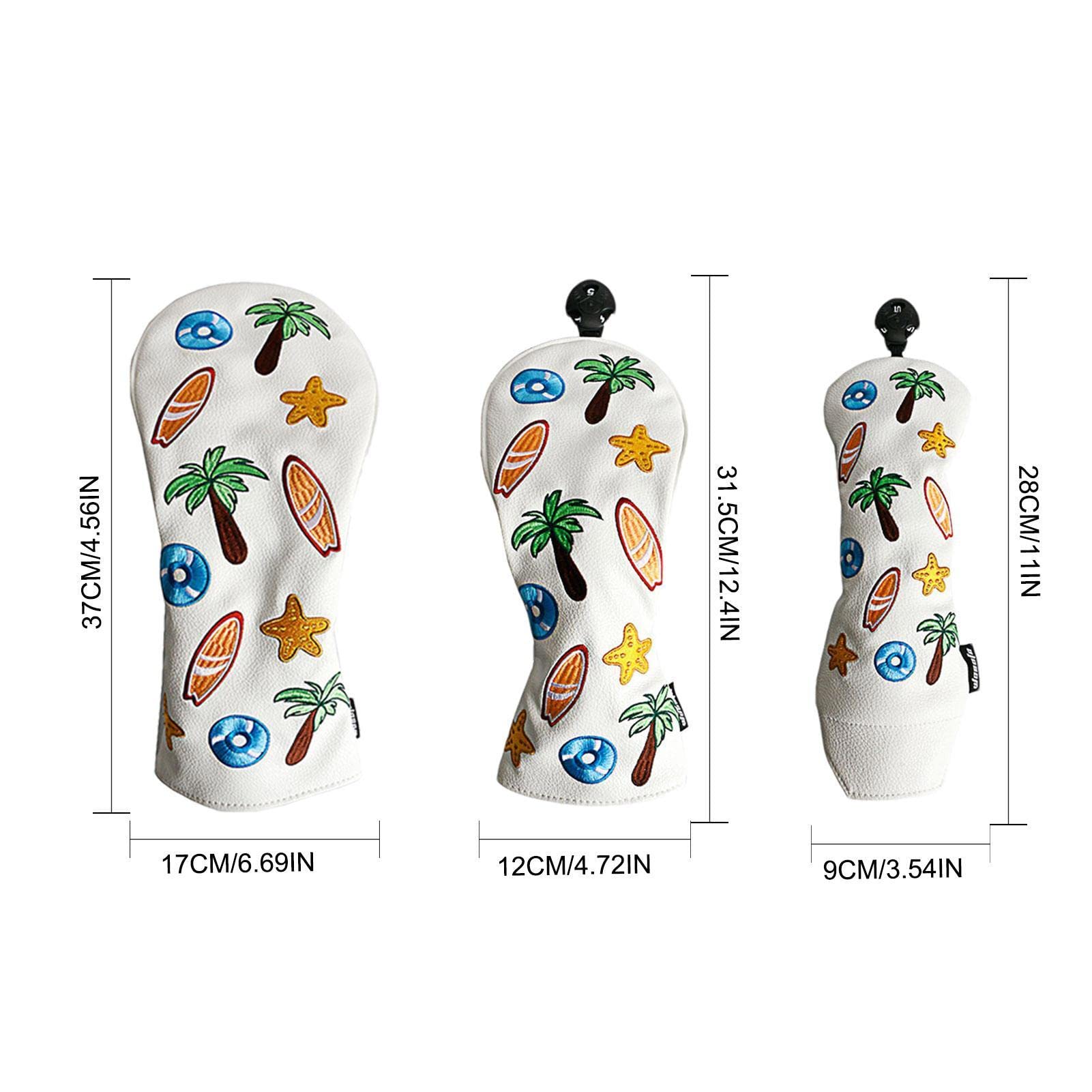 Golf Headcovers - Lightweight Golf Club Head Set 4-teilig | Golfclub Leder Headcovers Geeignet für Driver Wood, Fairway Wood und Hybrid (Ut) Abbto