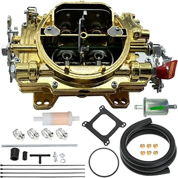1407 4 Barrel Carburetor Replacement for 750 CFM Manual Choke Square Bore Air Valve Secondary Golden