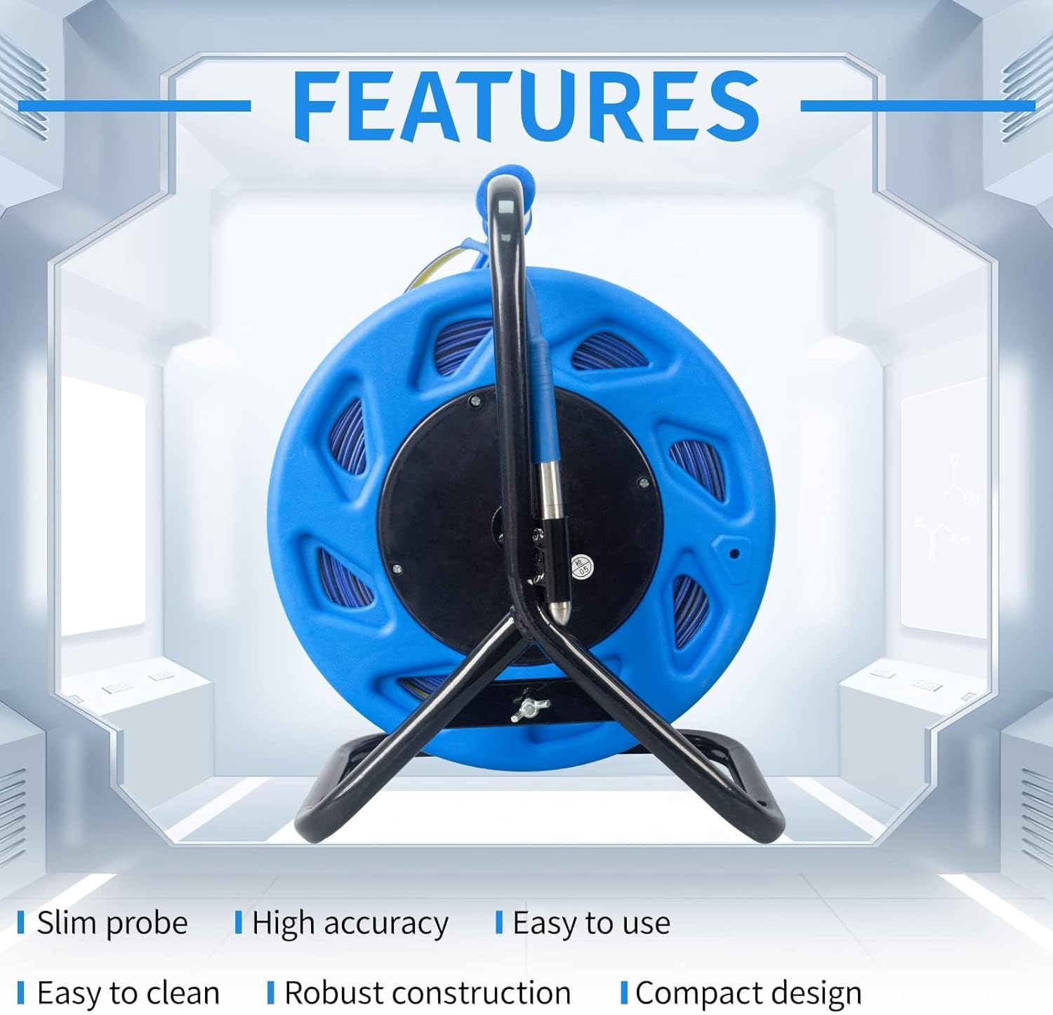High-Precision Steel Tape Water Level Meter, 30-300m Depth Gauge for Borehole & Groundwater Measurement, Portable Depth Ruler, Accurate Water Level Indicator