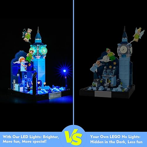 Miniatura 2 de Kit de luces LED para Lego Peter Pan y Wendy's Flight Over London 43232, accesorios de iluminación creativa compatibles con Lego 43232 juego de