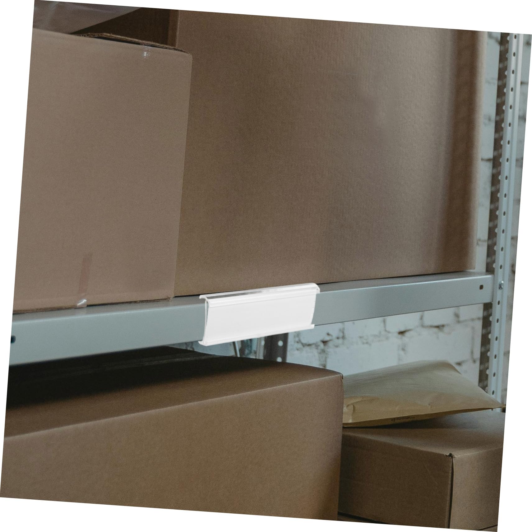 HOMSFOU 100 pezzi Portaprezzi con Clip Supporto Cartellini Resistente per Scaffali Negozi Etichette Riutilizzabile Facile Installare