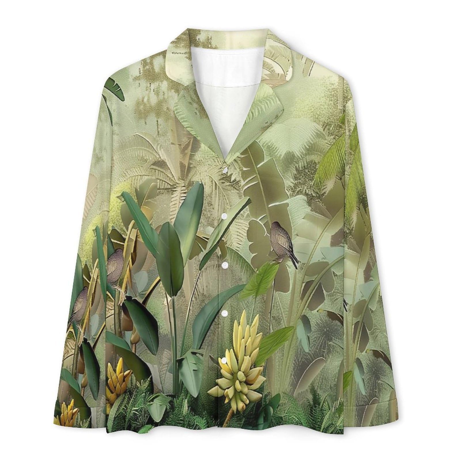 Completo Pigiama da Uomo 2 Pezzi - Uccelli della Foresta Pigiama A Maniche Lunghe Abbigliamento da Casa 2 Pezzi Top + Pantaloni Morbido E Caldo Pigiama Autunnale E Invernale