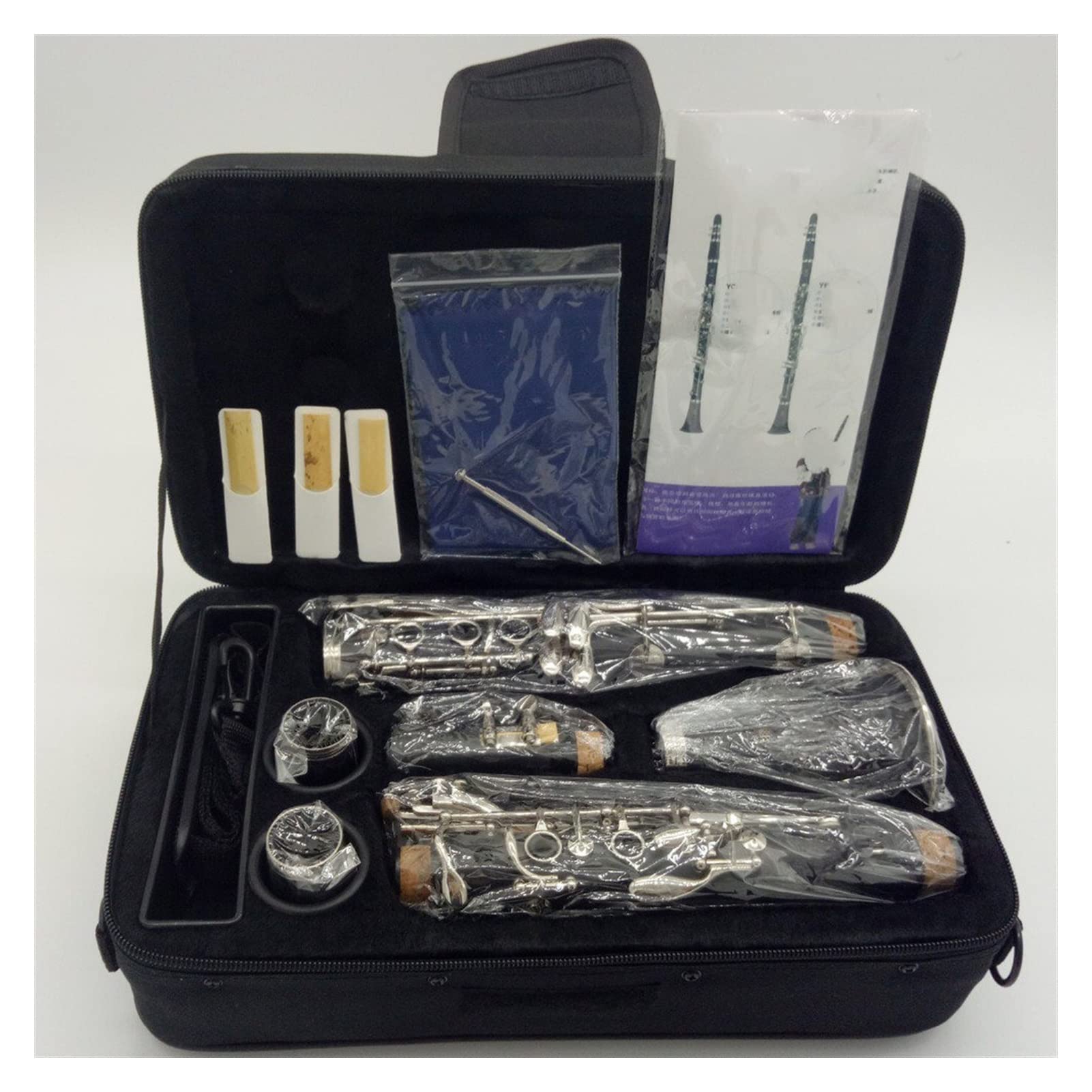 Clarinets BB Matte Abdominales Resina Bakelite Clarinet Boquilla 4C Incluida Caso + Reeds
