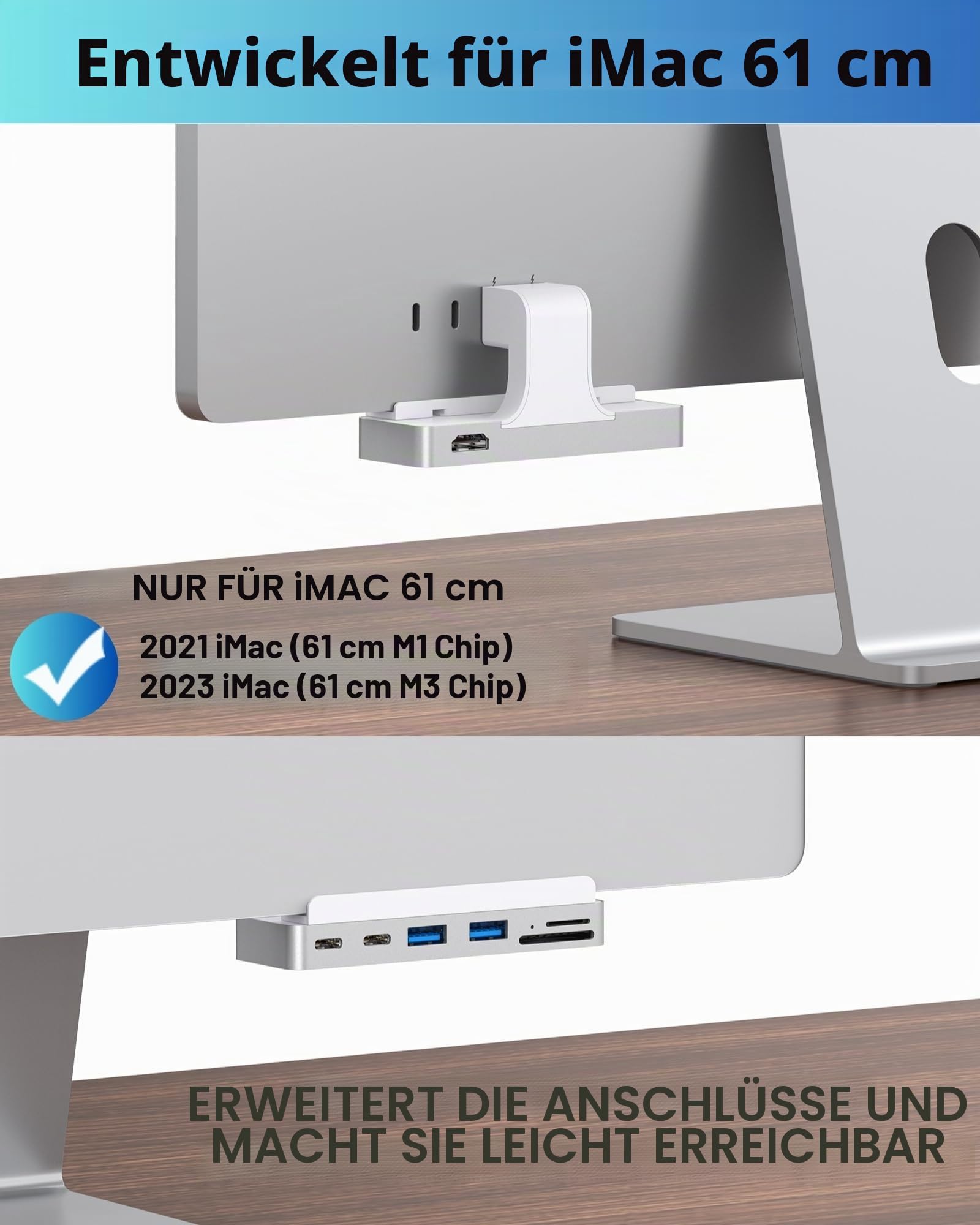 Amazon | iMac 24インチ(M1/M3/M4)用USB Cハブ iMac USBアダプター