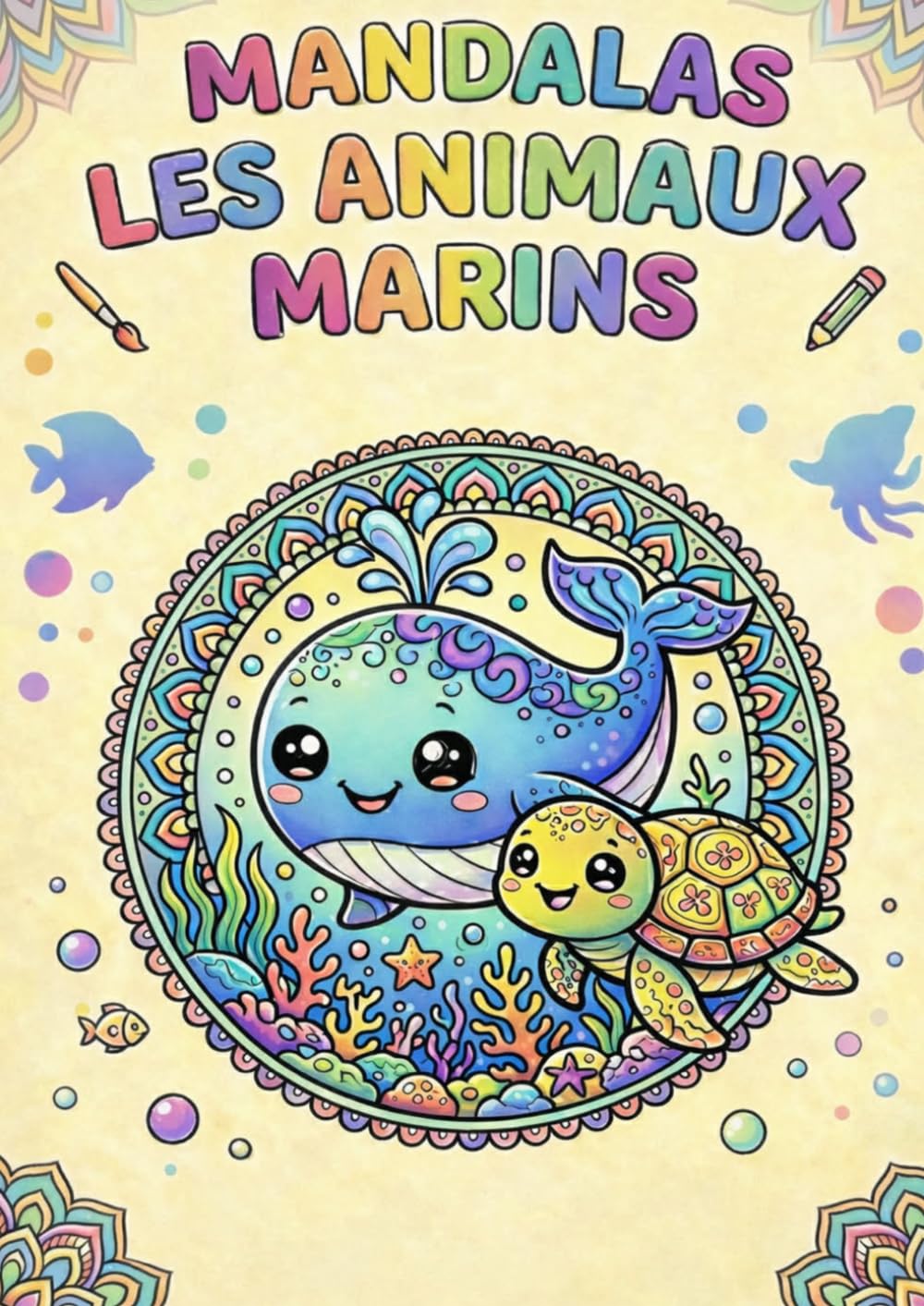 Animaux marins mandala : 20 dessins à colorier pour enfants dès 4 ans