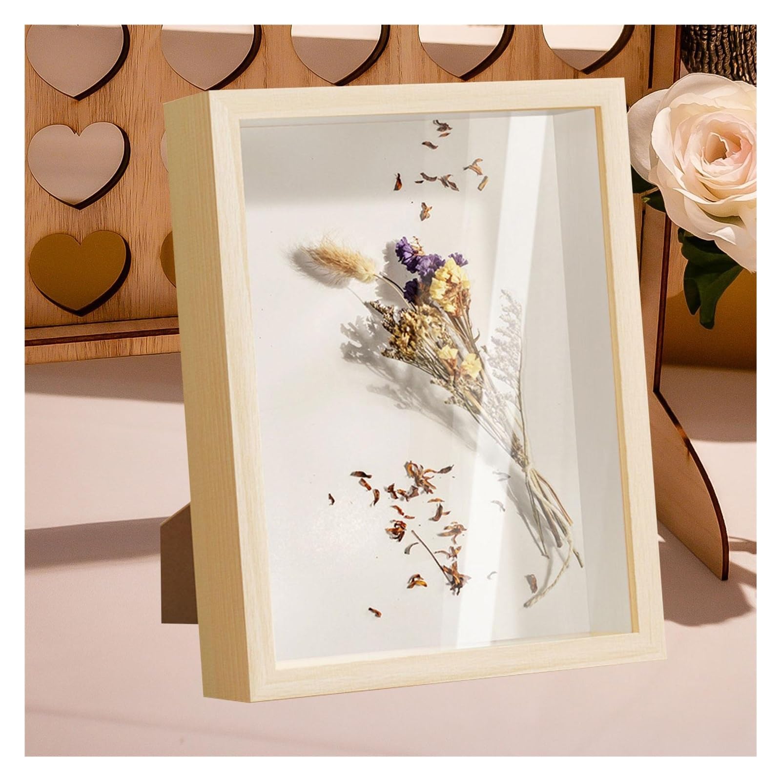 Ramka na zdjęcia, Shadow Box Frame 5cm Głębokość Tabeli Dekoracje ścienne Wyświetlacz zdjęć Pamiątkowe zdjęcia Medale DIY Prezenty